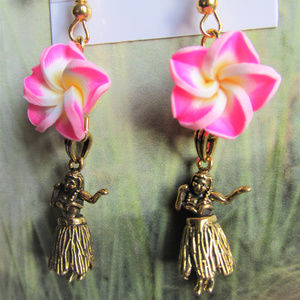 Gold Plated Island Dancer Earrings w/dangling legs